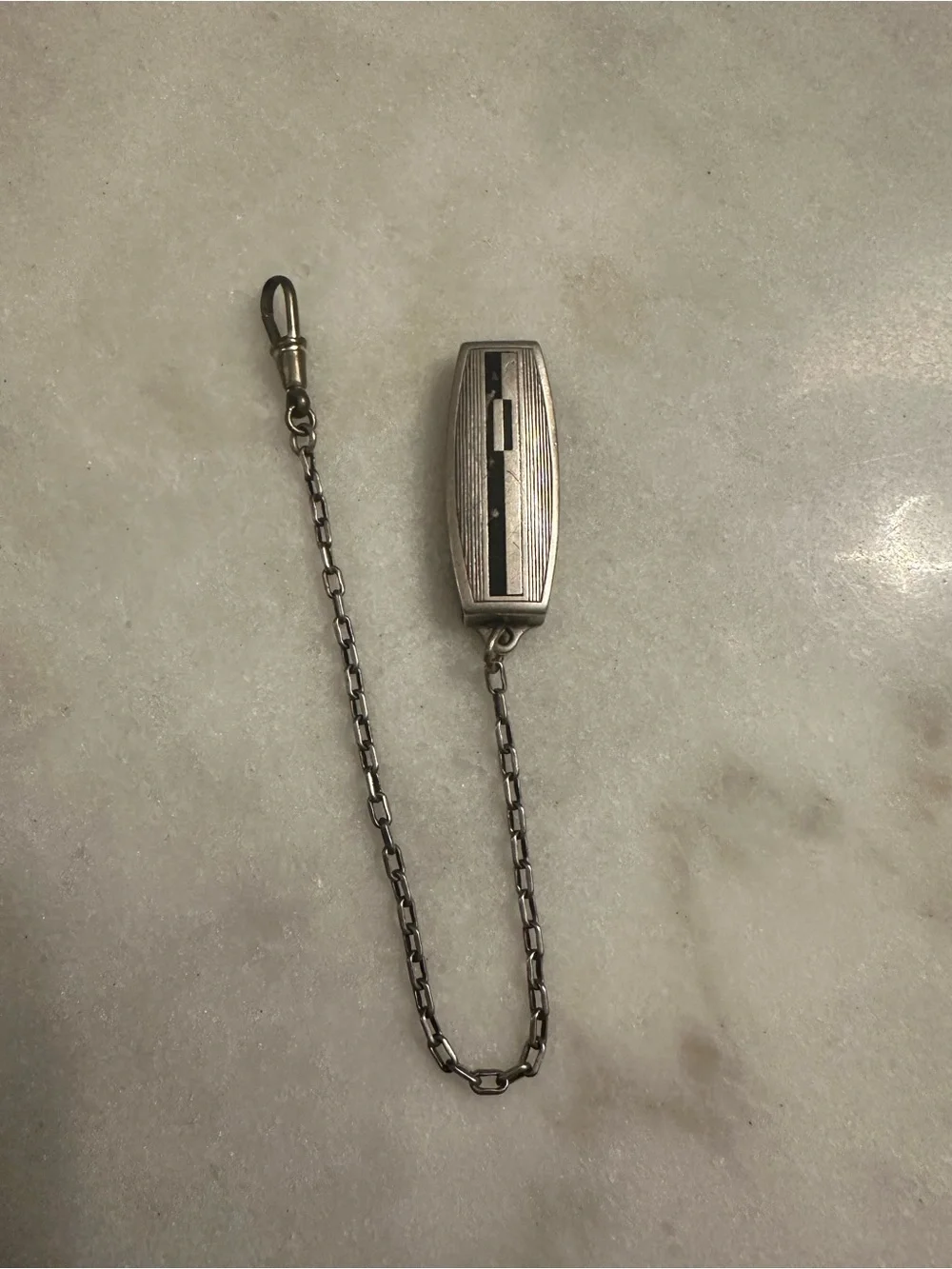 VTG Hickok Beltogram sterling silver 925 art deco watch chain